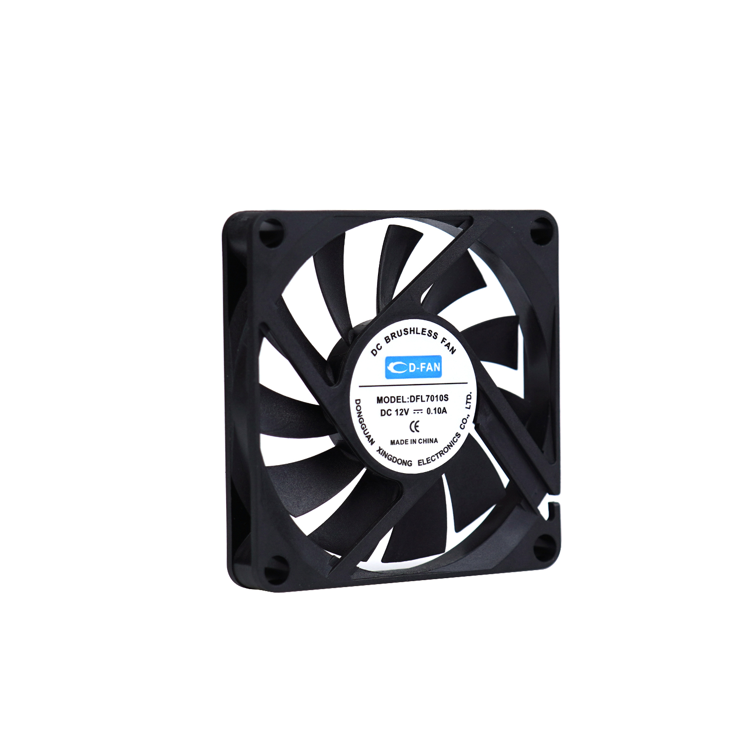 Flux 5V 12V 70mm carré Ventilateur axial carré